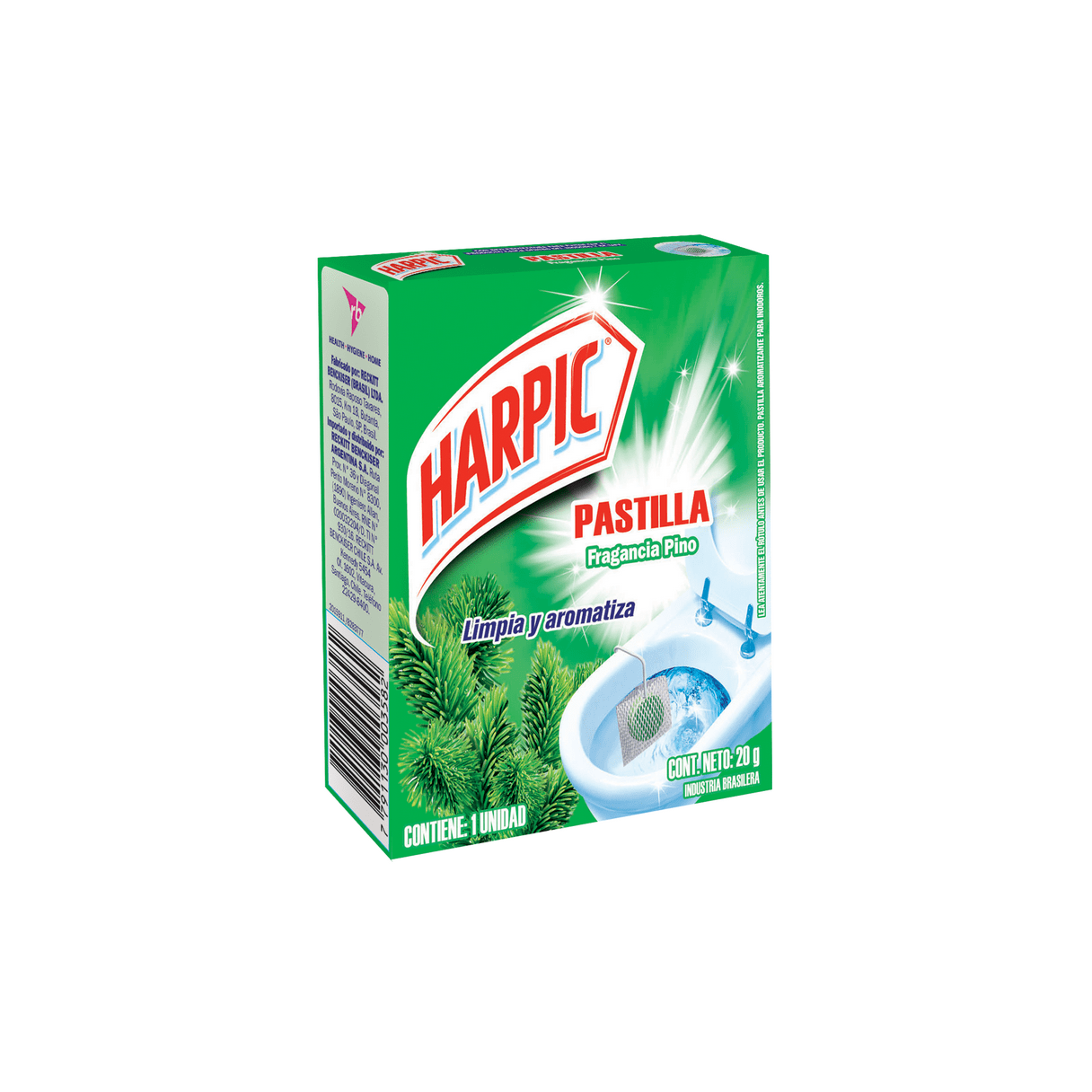 Pastilla para WC Harpic con gancho Pino 20 g