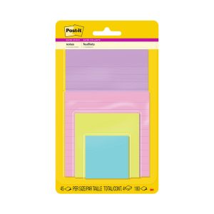 Nota Adhesiva Post-It 4622 Tamaños Surtidos 180 Hojas