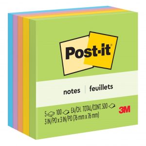 Nota Adhesiva 3M Post-It 654-5Uc Cubo Ultra 500