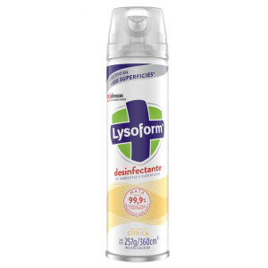Desinfectante en Aerosol Lysoform Antibacterial Citrico 360 cc.