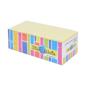 Nota Adhesiva Stick & Write 100 Hojas 38×51 mm Caja 12 Unidades