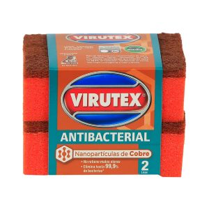 Esponja Abrasiva Virutex Lisa Cobre Display de 2 Unidades
