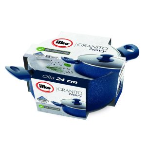 Olla Ilko Granito Navy 24 cm con Tapa