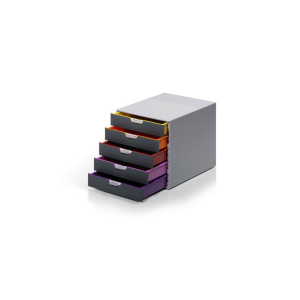 Cajonera de Escritorio para Documentos Durable 5 Cajones Multicolor