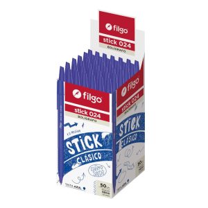 Lápiz Pasta Filgo Punta Media 1.0 mm Azul 50 Unidades