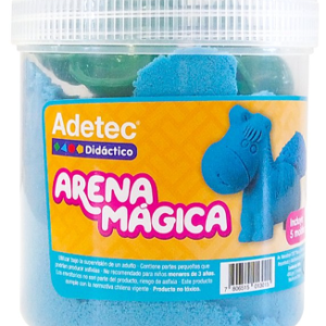 Arena Mágica Adetec +5 Moldes Color Azul 450 G