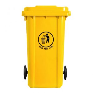Basurero RedTop con Ruedas 120 L Amarillo