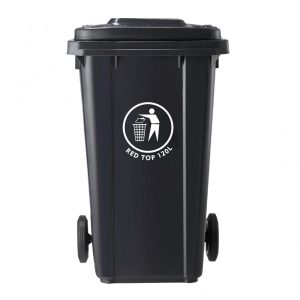 Basurero Red Top con Ruedas 120 L Gris
