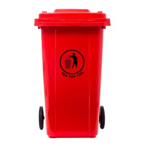 Basurero RedTop con Ruedas 120 L Rojo