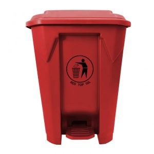 Basurero RedTop con Tapa y Pedal 50 L Rojo