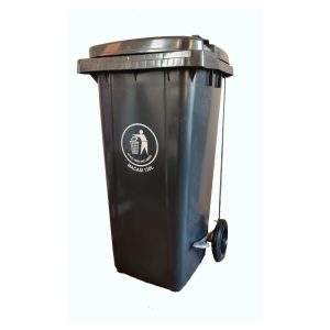 Basurero Macasi Municipal con Pedal 120 L Gris