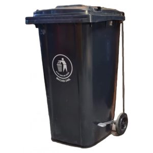Basurero Macasi Municipal Con Pedal 240 L Gris
