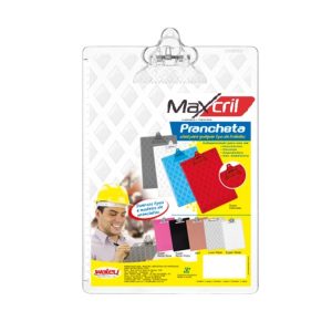 Tabla Apretapapel Maxcril Oficio Plástico Cristal