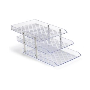 Bandeja Maxcril Articulada Triple Cristal Acrílica