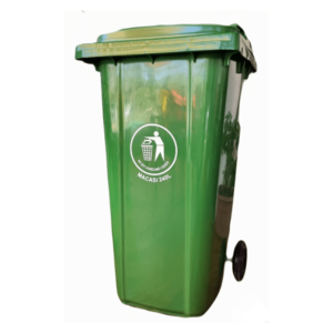 Basurero Macasi Municipal 240 L Verde