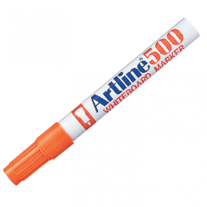 Plumón Pizarra Artline 500 Punta Redonda Recargable Naranja
