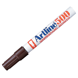 Plumón Pizarra Artline 500 Punta Redonda Recargable Cafe