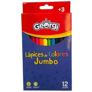 Lápices de Color Georgi Jumbo 12 Unidades