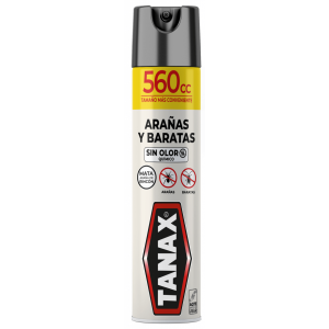 Insecticida Tanax Aerosol Sin Olor Arañas y Baratas 560 cc
