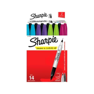 Marcador Multiuso Sharpie 12 Colores Surtidos + 2 Negros