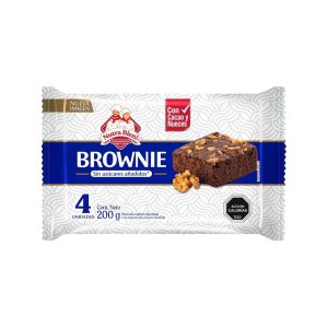 Brownie Nutra Bien Chocolate Nuez sin Azúcar 200 Gr x 4 Unidades