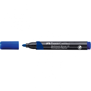 Marcador Permanente Faber Castell 23 Punta Redonda Azul