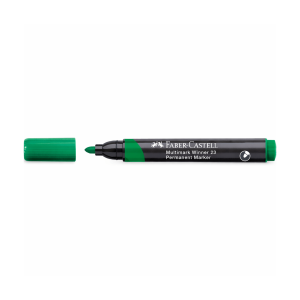 Marcador Permanente Faber Castell 23 Punta Redonda Verde