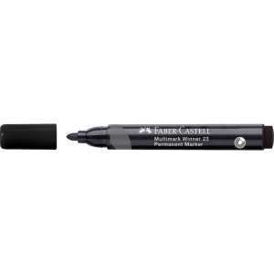 Marcador Permanente Faber Castell 23 Punta Redonda Negro