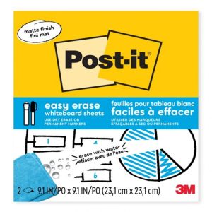 Pizarra Adhesiva 3M Post-it Easy Erase 23.1 x 23.1 cm X 2 Unidades