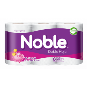 Papel Higiénico Noble Doble Hoja 6 Rollos 23 m
