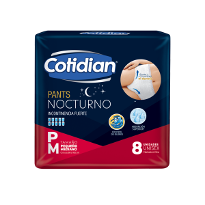 Pañal para Adulto Cotidian Pants Nocturno P / M 8 Unidades