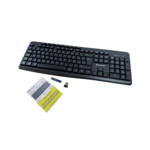 Teclado Tecmaster TM-100570 Multimedia Inalámbrico Negro