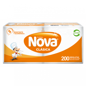Servilleta Cocktail Nova Clásica Hoja Simple 33×30 Cm 200 Unidades