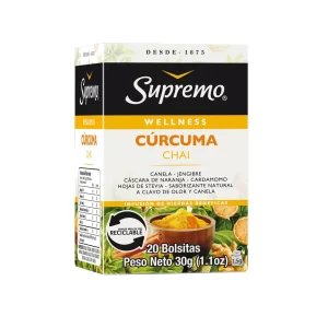 Hierbas Supremo Cúrcuma Chai 20 Bolsitas