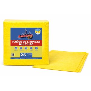 Paño de Limpieza American Wipe Industrial 38×40 cm 25 Unidades Amarillo