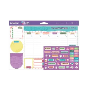 Calendario Planificador Semanal Adetec con Stickers