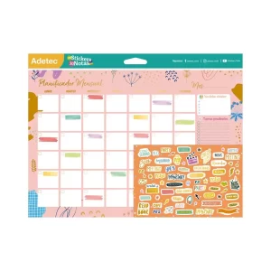 Calendario Planificador Mensual Adetec con Stickers