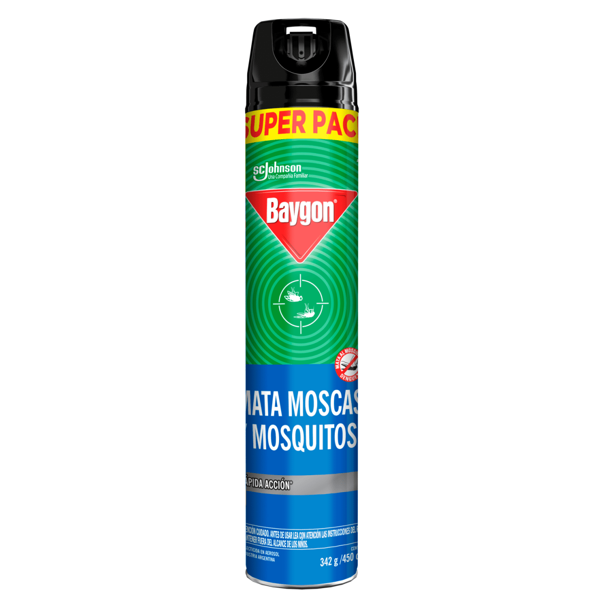 Insecticida Baygon Aerosol Mata Moscas y Mosquitos 450CC