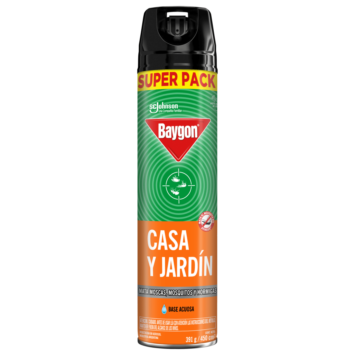 Insecticida Baygon Aerosol Casa y Jardín 450 cc
