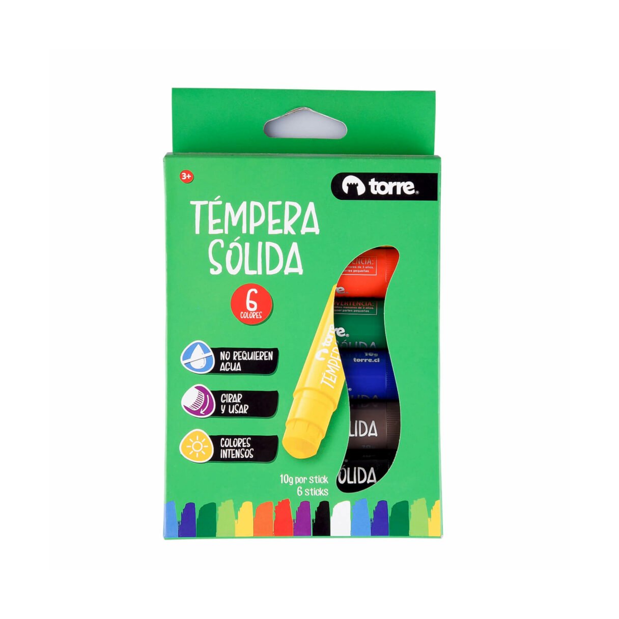 Témpera Torre Sólida 6 Colores