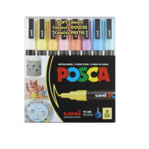Marcador Posca Acrílico PC-3M 8 Colores Pasteles