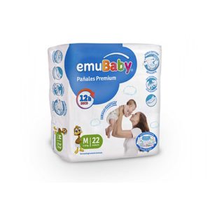 Pañal Emubaby Premium M 22 Unidades
