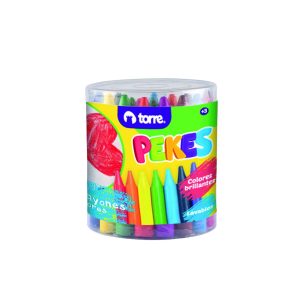 Lápiz Cera Torre Jumbo Pekes 24 Colores