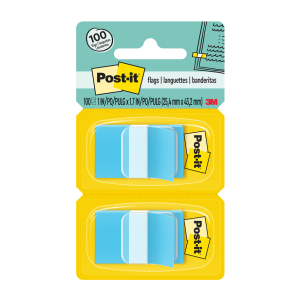 Banderita Adhesiva 3M Post-It Standard Azul Set de 100 Hjs
