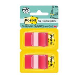 Banderita Adhesiva 3M Post-It Standard Rojo Set de 100 Hjs