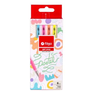 Bolígrafo Filgo Gel Pop 6 Colores Pasteles