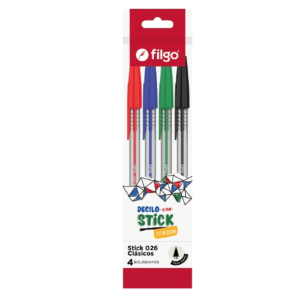 Bolígrafo Gel Filgo Stick 4 colores