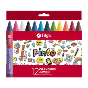 Lápiz Cera Filgo Pinto Jumbo 12 Colores