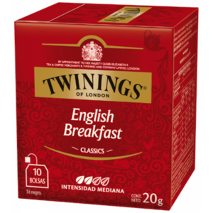 Té NegroTwinings English Breakfast 10 Bolsitas