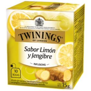 Hierbas Twinings Limón y Jengibre 10 Bolsitas